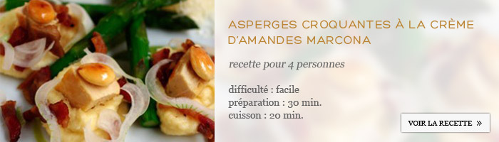 asperges corquantes aux amandes marcona