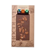 Tablette chocolat lait - amandes bio - Bovetti