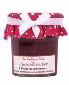 Confiture 3 fruits du printemps - rhubarbe, framboises et groseilles - Christine Ferber