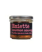 Emietté de saumon sauvage aux piquillos épicés et huile d'olive