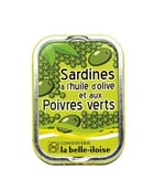 Sardines à l’huile d’olive et poivres verts - La Belle-Iloise
