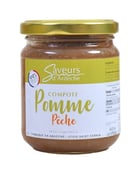 Compote pomme pêche - Saveurs d'Ardèche