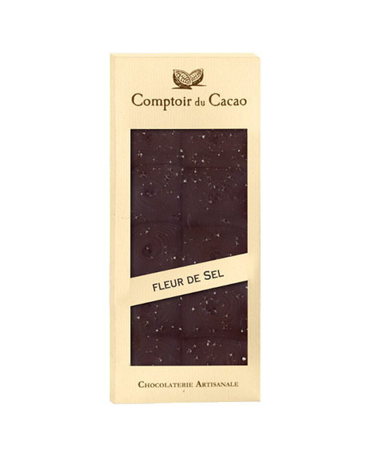Tablette chocolat noir - fleur de sel de Guérande - Edélices