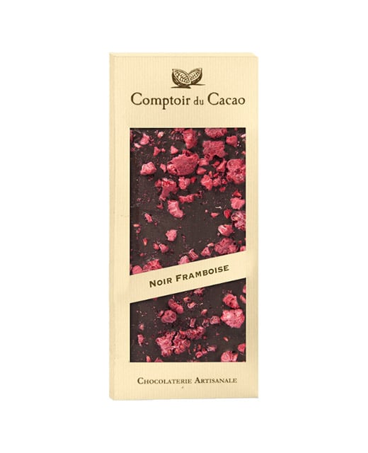 Tablette chocolat noir - framboise - Edélices