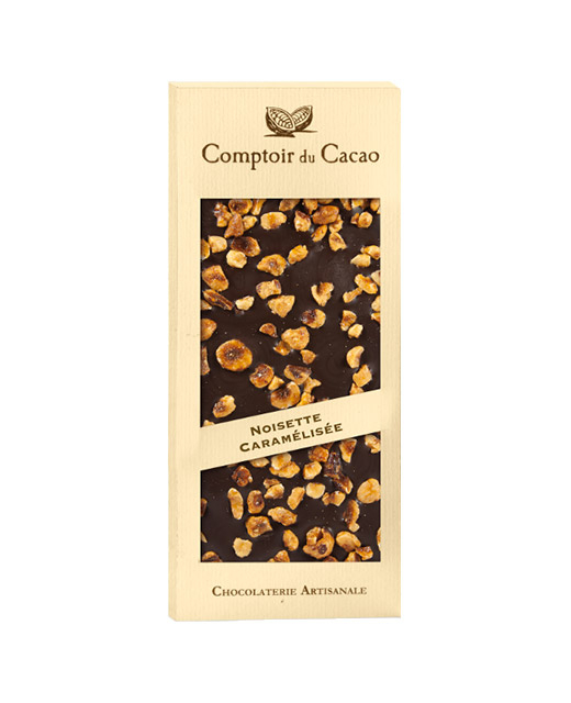 Tablette chocolat noir - noisette caramélisée - Edélices