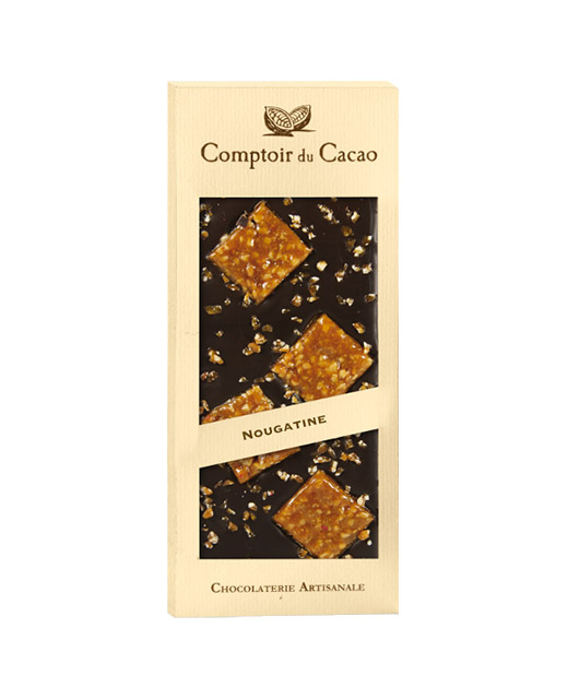 Tablette chocolat noir - nougatine - Edélices