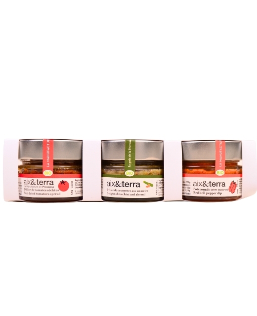 Coffret apéritif bio - courgette, tomate, poivron - Edélices