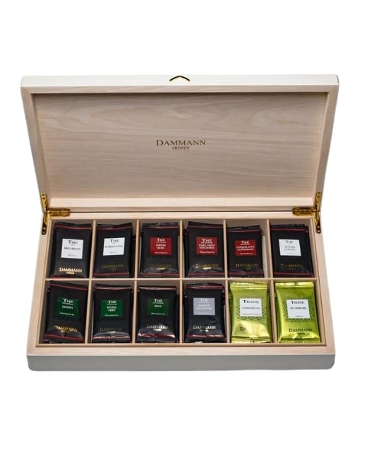 Coffret thé bois Palace - 72 sachets cristal - Edélices