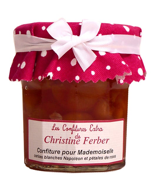 Confiture pour Mademoiselle aux cerises blanches et à la rose