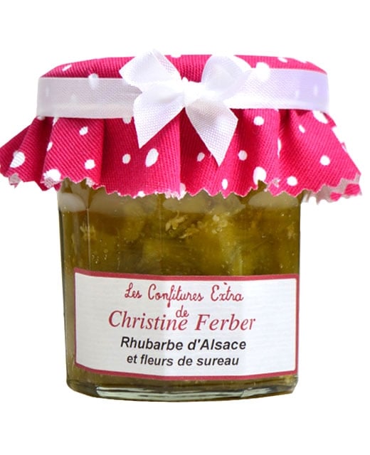 Confiture de rhubarbe d'Alsace et fleurs de sureau