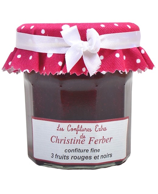 Confiture 3 fruits rouges et noirs - framboises, groseilles et myrtilles - Christine Ferber