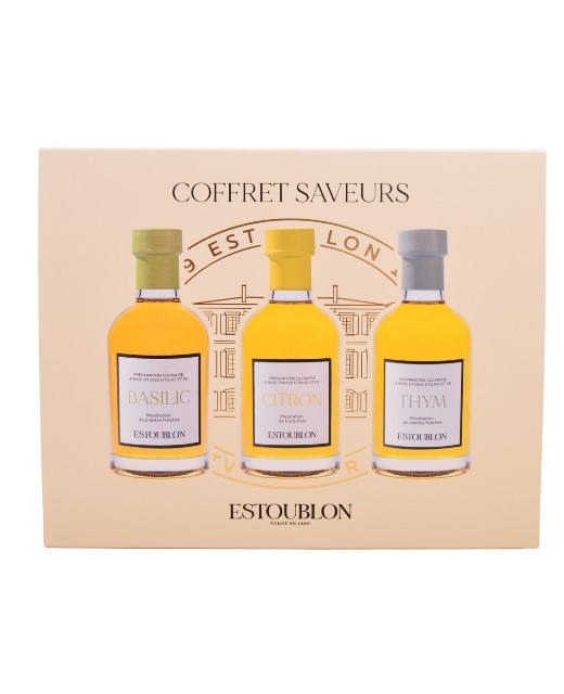 Coffret saveurs - trois huiles aromatisées - Château d'Estoublon