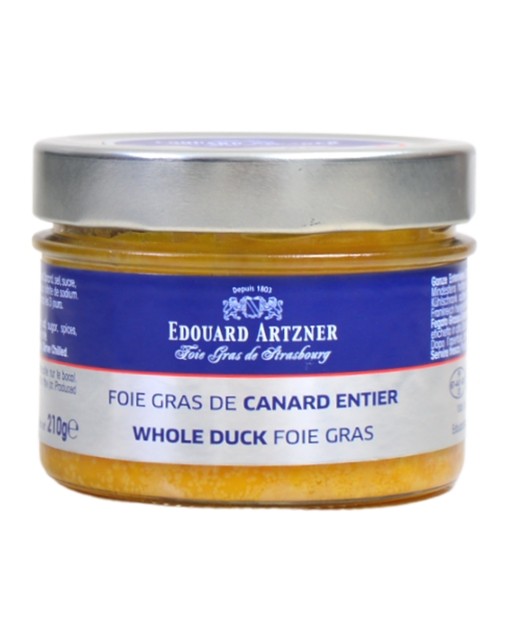 Foie gras de canard entier 210 g - bocal - Edouard Artzner