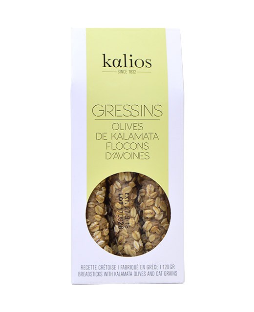Gressins Crétois - olives de Kalamata & flocons d'avoines - Kalios