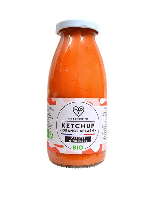 Ketchup de carotte au gingembre - Orange Splash - Les 3 Chouettes