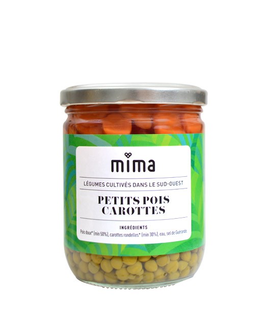 Petit pois carottes bio - Mima Bio