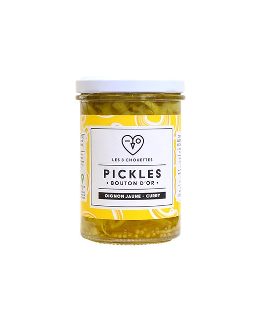 Pickles d'oignon jaune au curry - Bouton d'Or - Les 3 Chouettes