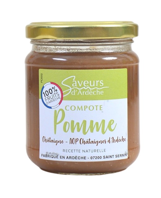 Compote pomme châtaigne d'Ardèche AOP  - Saveurs d'Ardèche
