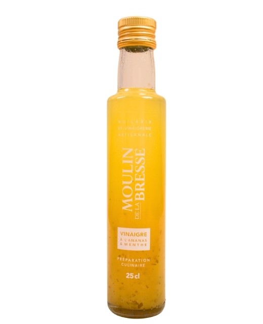 Vinaigre à la pulpe d'ananas et à la menthe - Moulin de la Bresse (ex Libeluile)