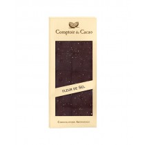 Tablette chocolat noir - fleur de sel de Guérande - Comptoir du Cacao