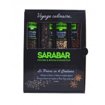 Coffret le poivre en 4 couleurs - Sarabar