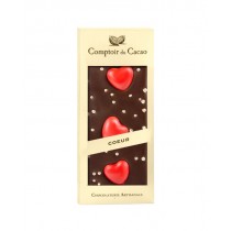 Tablette chocolat noir - Cœur  - Comptoir du Cacao