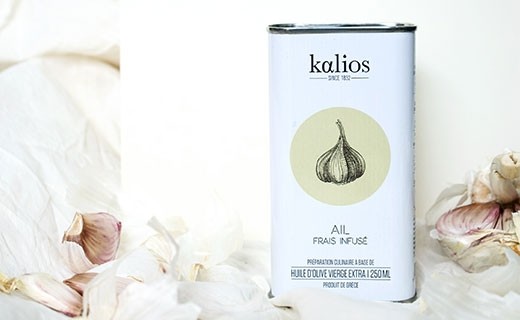 Huile d'olive infusée à l'ail frais - Kalios