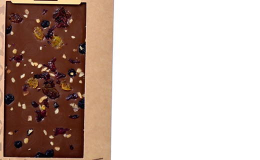 Tablette chocolat lait - fruits secs - Bovetti