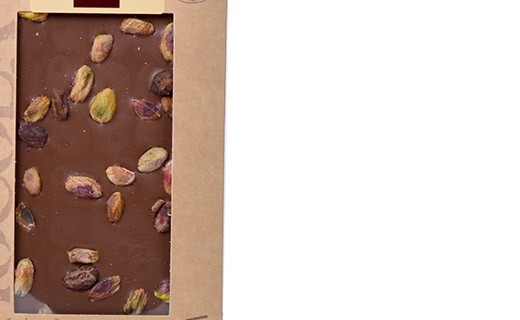 Tablette chocolat lait - pistaches - Bovetti