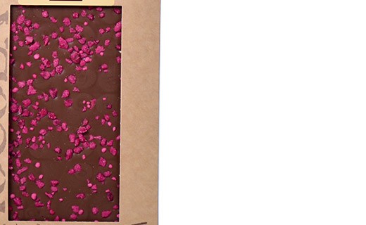 Tablette chocolat lait - roses cristallisées - Bovetti