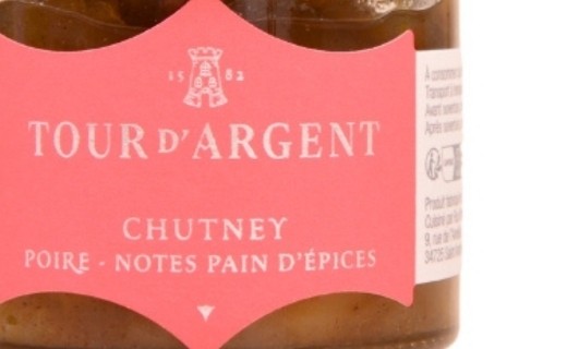 Chutney poires, notes de pain d'épices - La Tour d'Argent