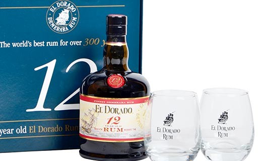 Coffret Rhum El Dorado 12 ans - 2 verres - El Dorado