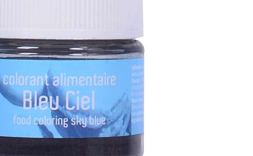 Colorant alimentaire en poudre hydrosoluble bleu ciel 10 gr - Le