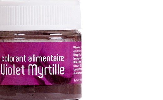 Colorant alimentaire en poudre hydrosoluble violet myrtille 10 gr