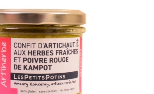 Artiherbe - Confit d'artichaut aux herbes fraîches et poivre rouge de Kampot - Les Petits Potins