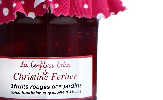 Confiture 3 fruits du jardin - fraise, framboise et groseille - Christine Ferber