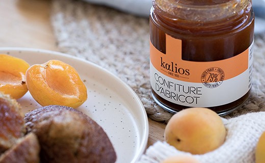 Confiture d'abricot - 79 % fruits frais - Kalios