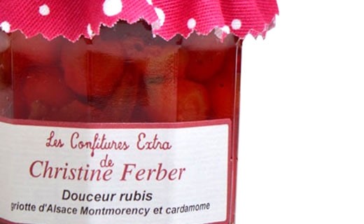 Confiture rubis - griotte d'Alsace Montmorency et cardamome - Christine Ferber