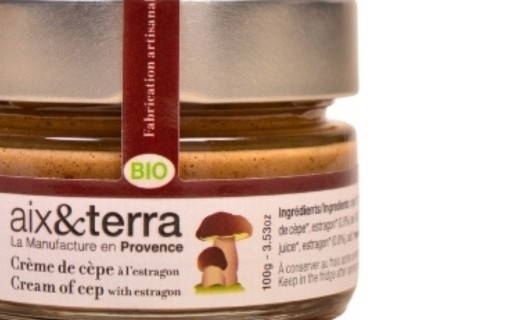 Crème de cèpes à l'estragon bio - Aix Terra