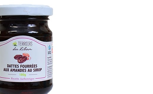 Dattes fourrées aux amandes au sirop   - Terroirs du Liban