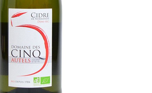 Cidre de Normandie demi-sec bio - cuvée Claude - Domaine des Cinq Autels