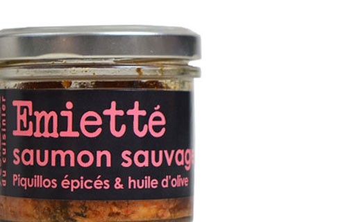 Emietté de saumon sauvage aux piquillos épicés et huile d'olive - L'Atelier du Cuisinier