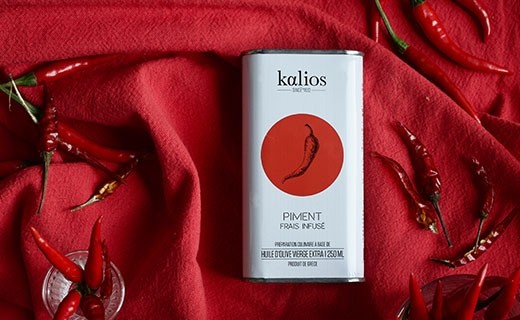 Huile d'olive infusée au piment frais - Kalios