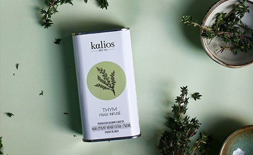 Huile d'olive infusée au thym - Kalios