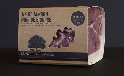 Jambon de porc noir de Bigorre - quart, sans os, découenné et dégraissé - Padouen