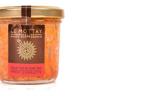 Rillettes de porc bio au piment d'Espelette - Le Mottay Gourmand