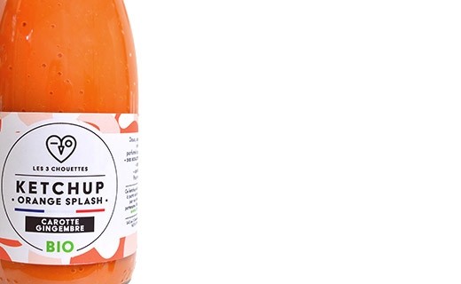 Ketchup de carotte au gingembre - Orange Splash - Les 3 Chouettes