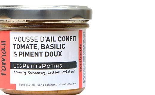 Mousse d'ail confit à la tomate, au basilic et au piment doux - Tomail - Les Petits Potins