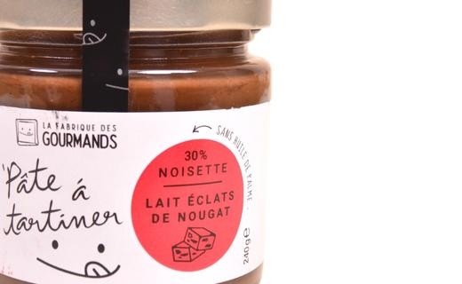 Pâte à tartiner - lait éclats de nougat - La Fabrique des Gourmands