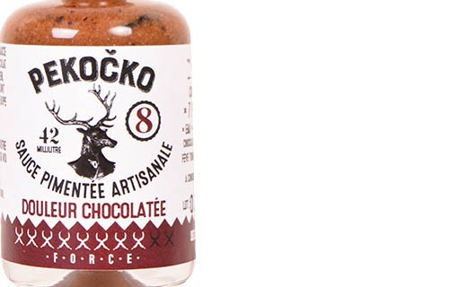 Sauce pimentée douleur chocolatée - force 8 - Pekočko